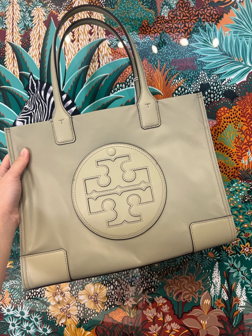 Tory Burch Small Tote Bag olive sprig
